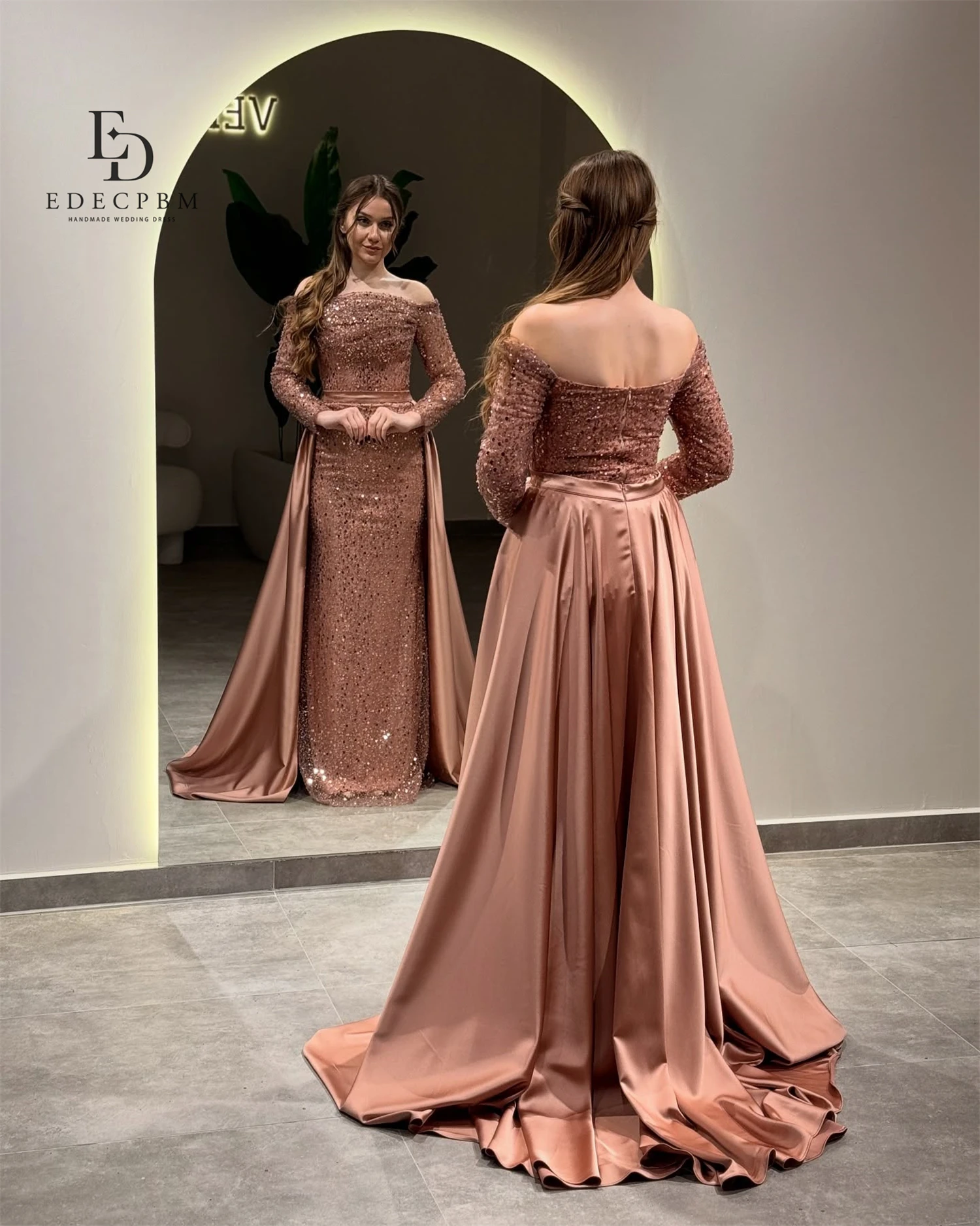 EDECPBM Aangepaste luxe damesavondjurken voor speciale gelegenheden Trouwjurken Bruidsjurk Bruiloftsjurk