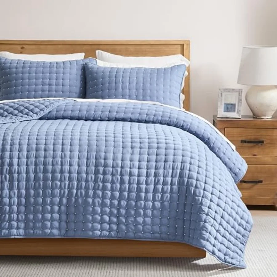 

Size Quilt Bedding Sets with Pillow Shams, Lightweight Soft Bedspread Coverlet, Quilted Blanket Thin Comforter Bed Cover, All S