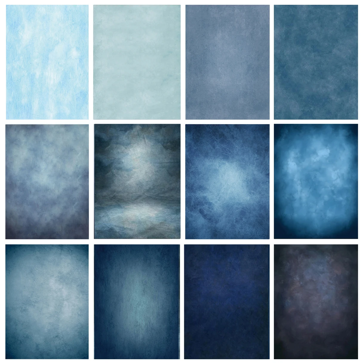 Niebieski gradient abstrakcyjna tekstura tło dzieci dorosły portret artystyczny ślub dekoracje na przyjęcie urodzinowe Baby Shower fotografia tło