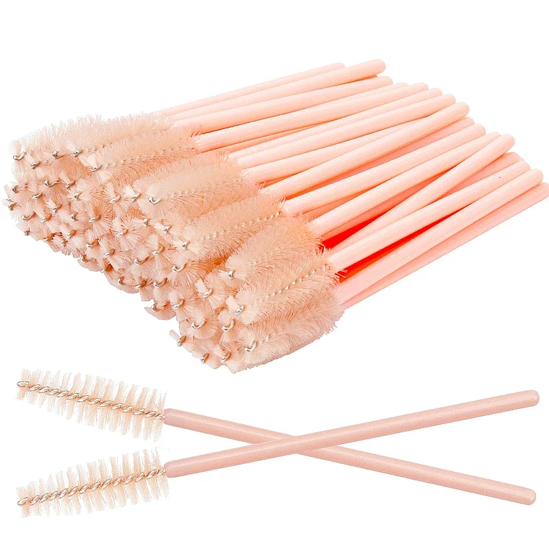 Applicateur de baguette de Mascara jetable en Nylon, brosses à cils pour greffage d'extension de cils, outils de brosse de maquillage pour femmes, 50 pièces