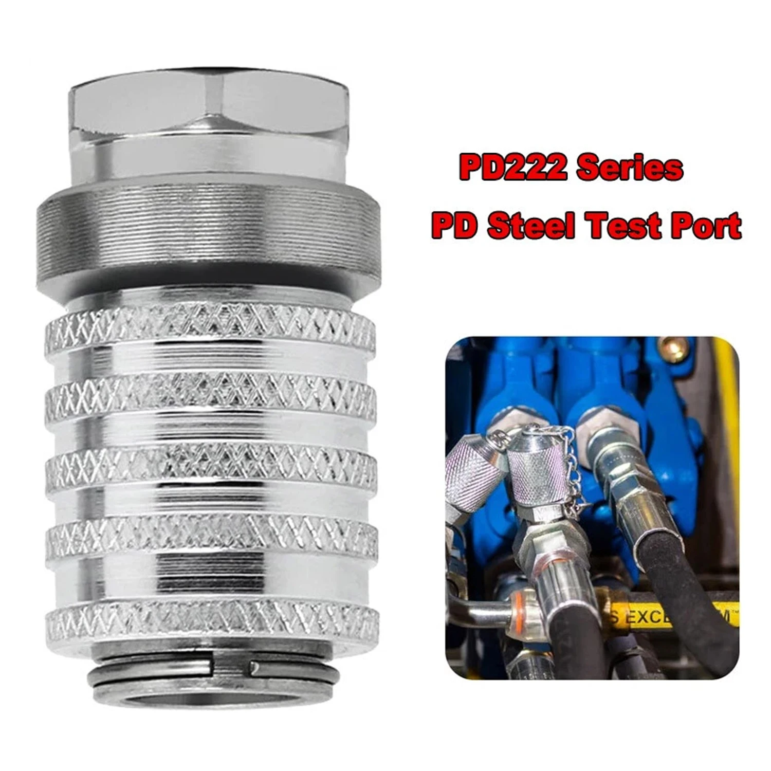 

PD222 Test Port and Diagnostic Equipment Quick Coupler with Female Pipe Thread, 1/8" Body Size, 1/8"-27 NPTF Thread Size
