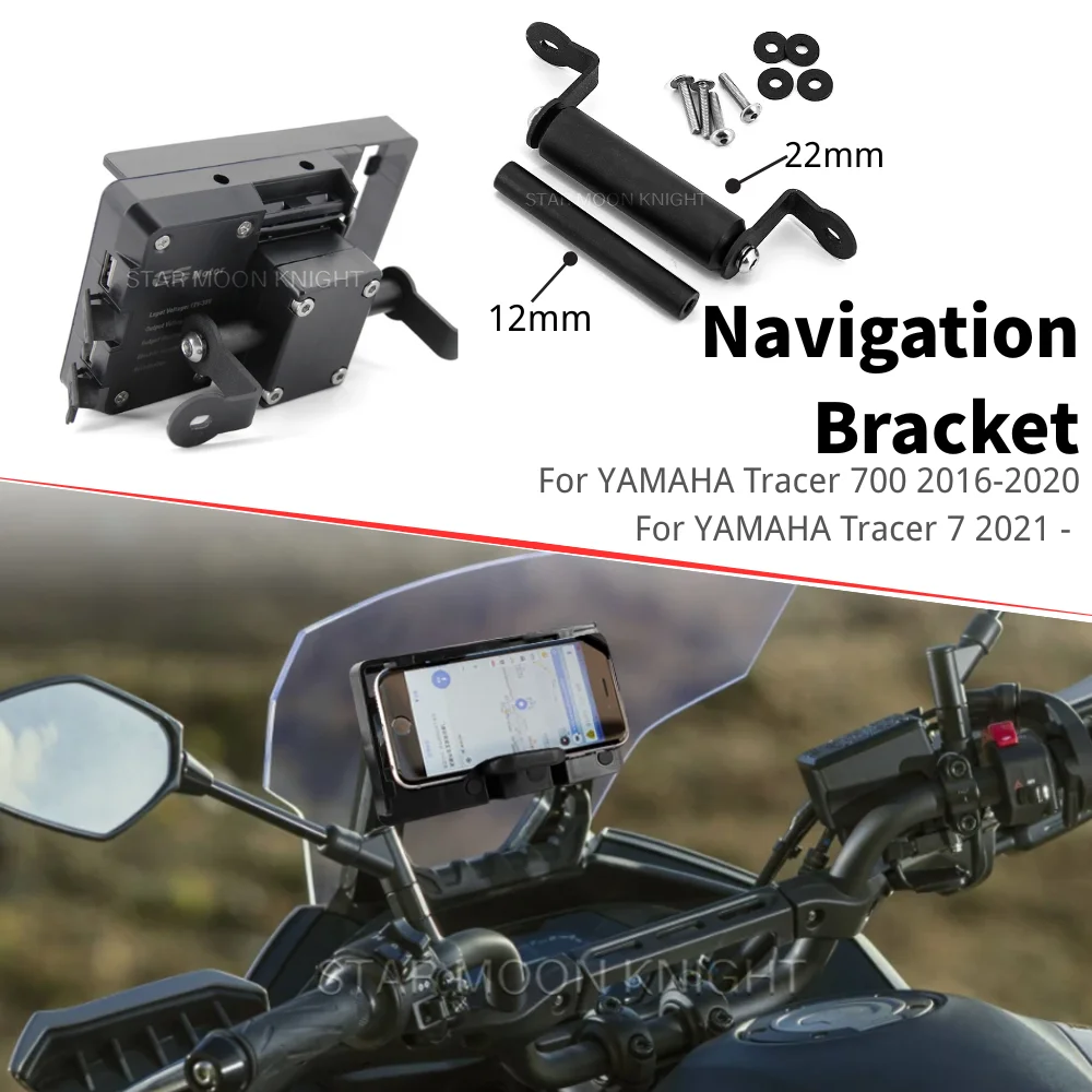 Holder Stand GPS Navigation Bracket For Yamaha Tracer 7 700 TRACER7 Tracer700 Motorcycle Windshield Smart Phone Holder Stand