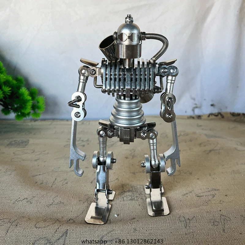 

Металлическая модель робота, изделия ручной работы из нержавеющей стали, руки и ноги могут перемещать детские подарки, стальные подарки