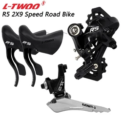 LTWOO R5 2X9 Speed Derailleurs Kit for Road Bike 18s 9v Shifter Rear Derailleurs for Road Bicycle Compatible with SHIMANO