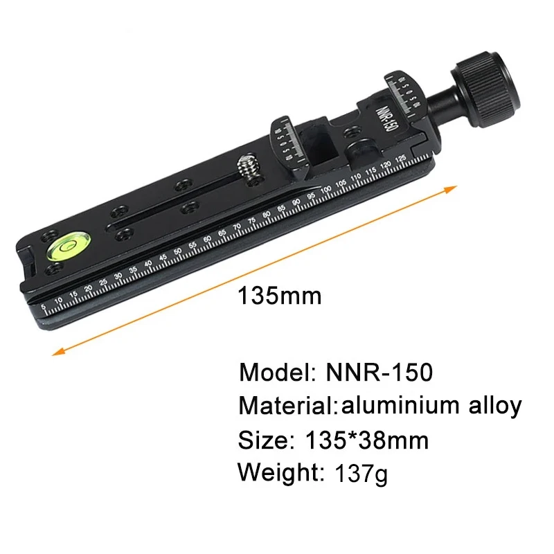 NNR100 150 200 Long Camera Plate Clamp Aluminium alloy SLR Tripod Ball Head Quick Mount Plate Clamp Photography Lens Holder