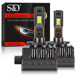 2pcs 30000LM Canbus D1S D2S D3S D4S D8S LED Headlights HID D1R D2R D3R D4R D8R Bulb 100W Car Light Auto Turbo Lamp 6500K