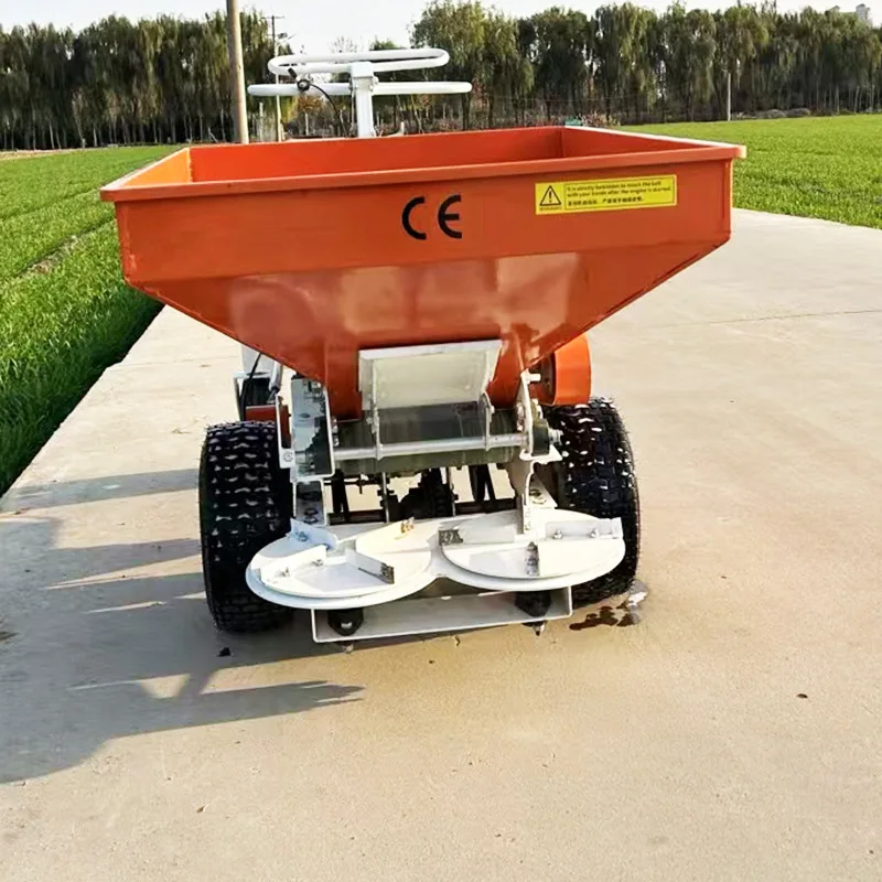 Fully automatic self-propelled small fertilization seeder upgraded to increase the capacity of lawn seeder