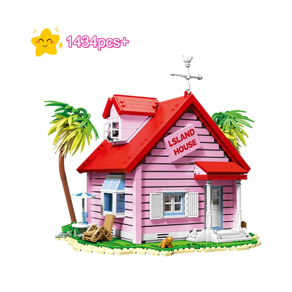 Kit de construcción de modelo de casa de isla creativa, Villa costera, cabina de madera, montaje DIY, juguetes de ladrillos para niños y niños, novedad de 2026