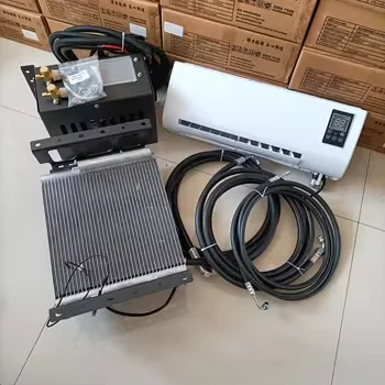 Customizable Services 12v 24 Volt Air Compressor Electric Air Conditioner Parking Cooler Auto AC Evaporator For RV Car