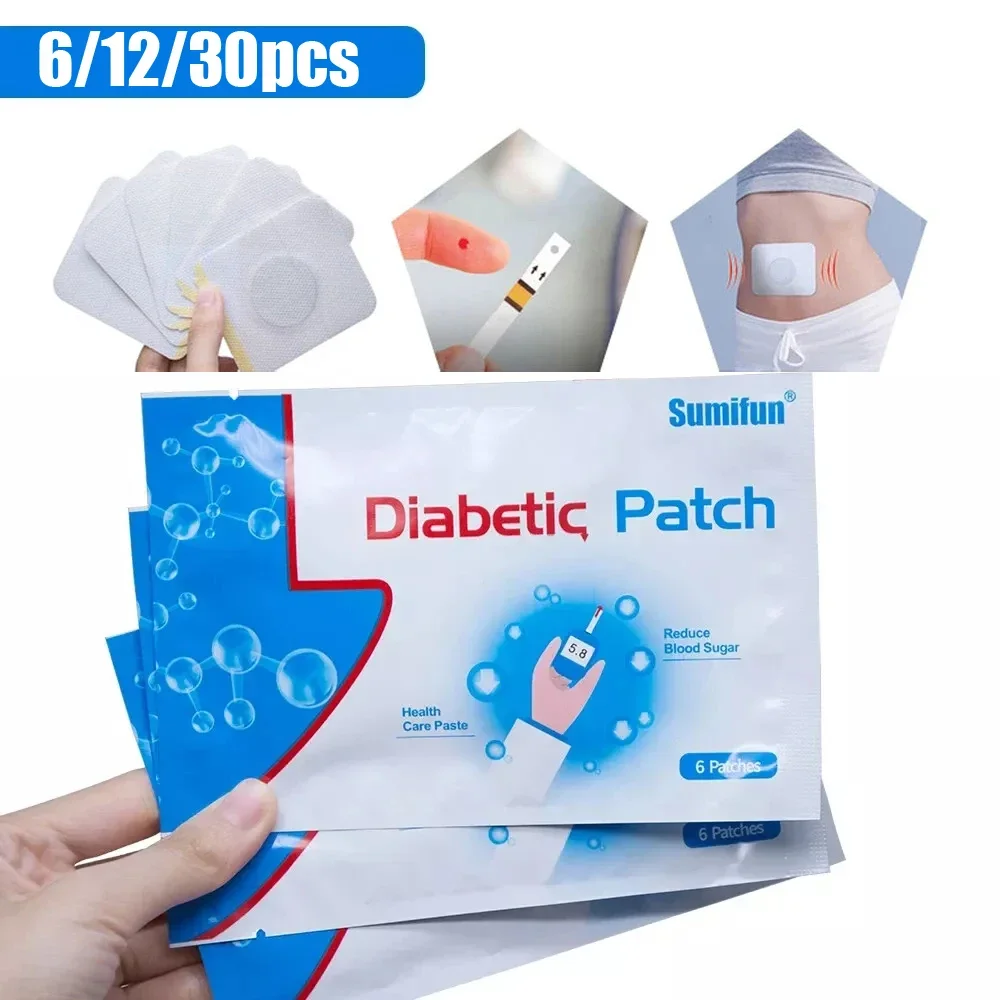 

6/12/30pcs Diabetic Patches Stabilizes Blood Sugar Balance Glucose Content Natural Herbs Diabetes Plaster