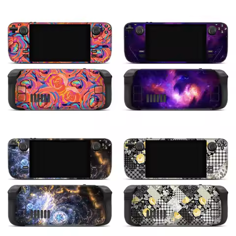 Protective Decal Skin Sticker Full Set Cover for Steam Deck Oled Console and 2 Controllers