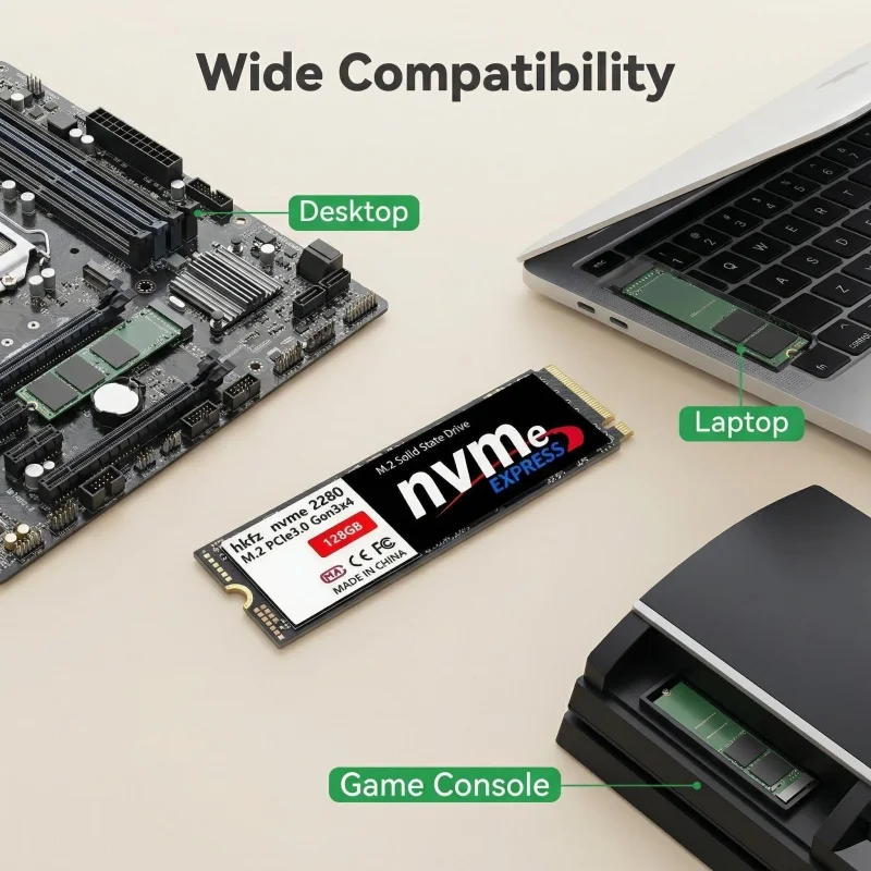 2026 프로 M2 2280 NVME 고성능 SSD - 1TB 256GB 128GB 휴대용 노트북 데스크탑 하드 드라이브 (PC, PS5용) 썸네일 3