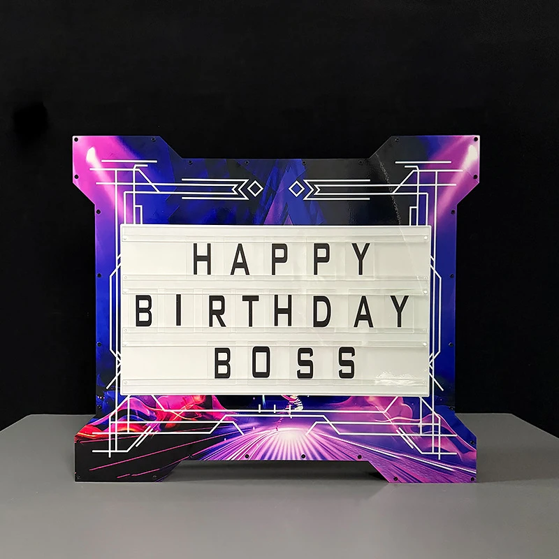 

Cross-border LED color-changing light hand-held sign with custom logo and interchangeable text card, advertising light sign for