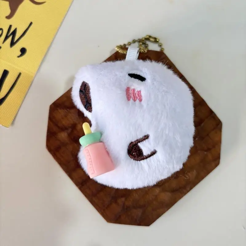 Xm 1 قطعة 6 سنتيمتر/2.36in كابيبارا ألعاب من نسيج مخملي المفاتيح الكرتون لينة محشوة دمية قلادة سيارة حلقة رئيسية حقيبة الظهر ديكور طفل هدية