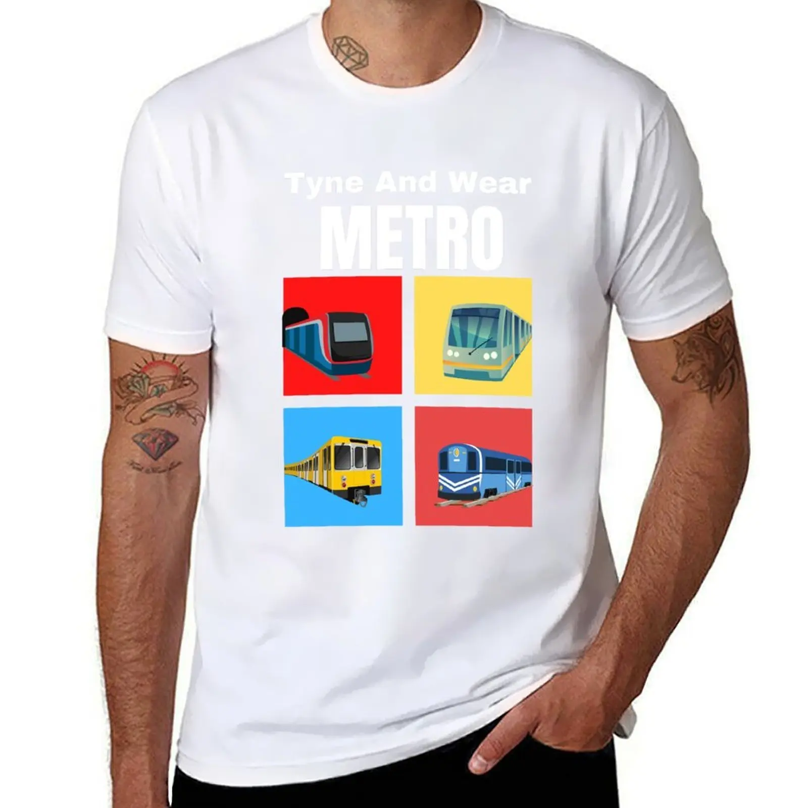 

Tyne And Wear Metro T-Shirt t shirt man designer man t shirt cotton T-Shirt