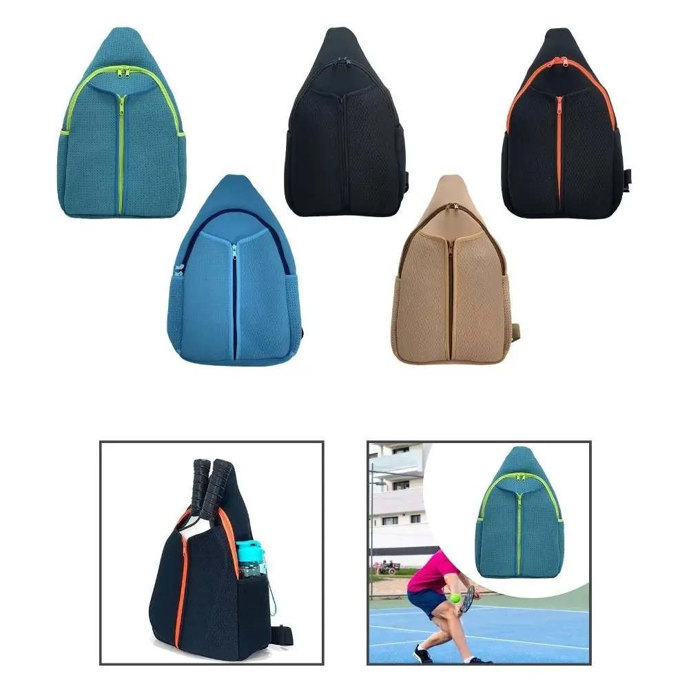 Large Capacity Pickleball Rackets Backpack Holds 2 Rackets Lightweight Pickleball Paddle Sling Bag Breathable