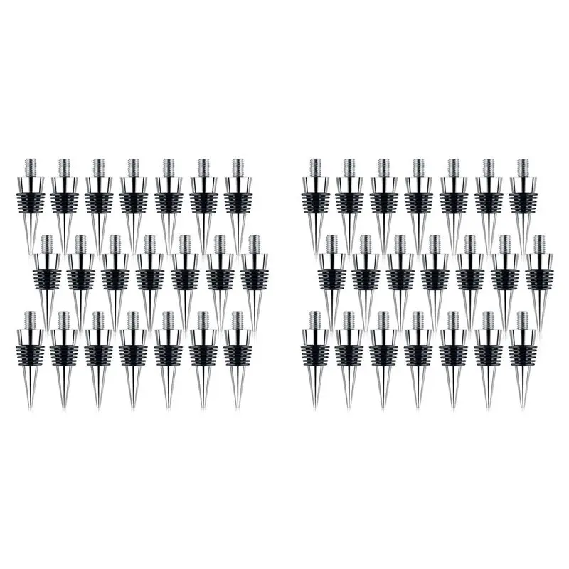 A02M-42Pcs Bottle Stopper Zinc Alloy Wine Bottle Stopper Kits Ring Wine Topper Reusable Wine Corks Bottle Stopper Inserts