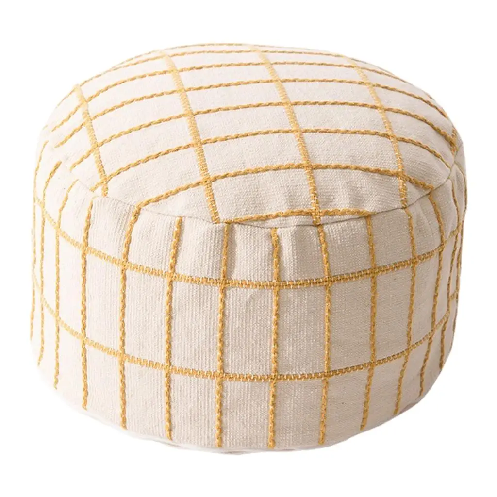 Unstuffed Pouf Cover Textured Storage solution Large Cubes Floor Cushion Seat Unfilled Pouf for Nursery Bedroom Decor
