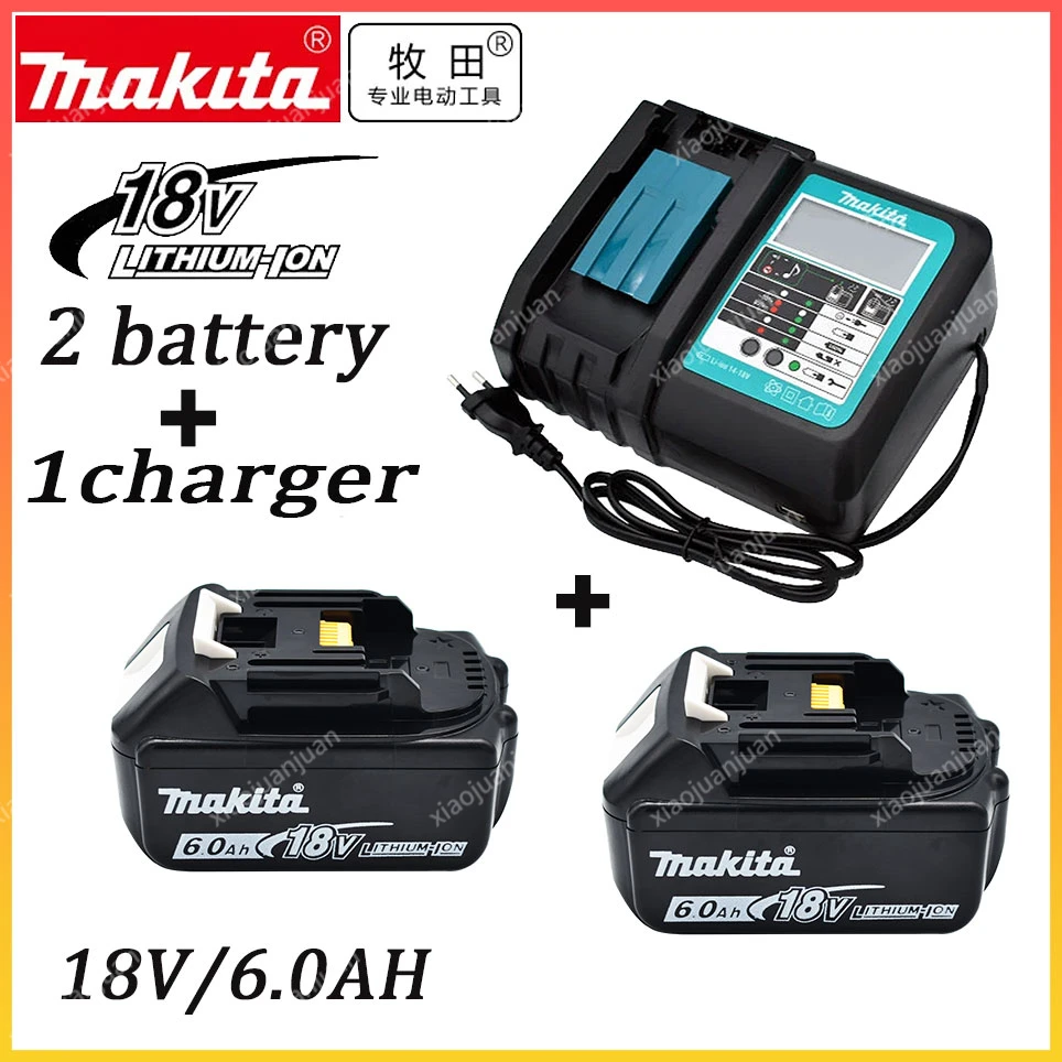 Makita-100 % Originele Oplaadbare Batterij Voor Elektrisch Gereedschap, Vervangbare Led Lithium-Ion, 6.0 Ah 18V Lxt Bl1860b Bl1860bl1850