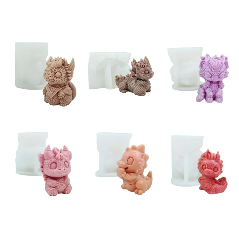 Animal Mould 3D Dragon Silicone Mold Gypsum Mold for DIYs Enthusiasts 97QE