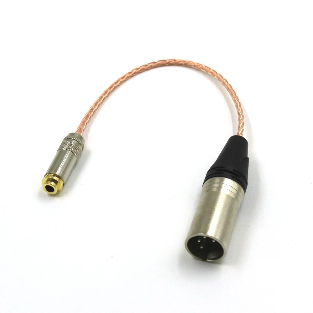 8 الأساسية OCC الفضة 4Pin متوازن XLR ذكر إلى 4.4 مللي متر متوازن أنثى كابل محول الصوت 4.4 TRRRS إلى XLR موصل