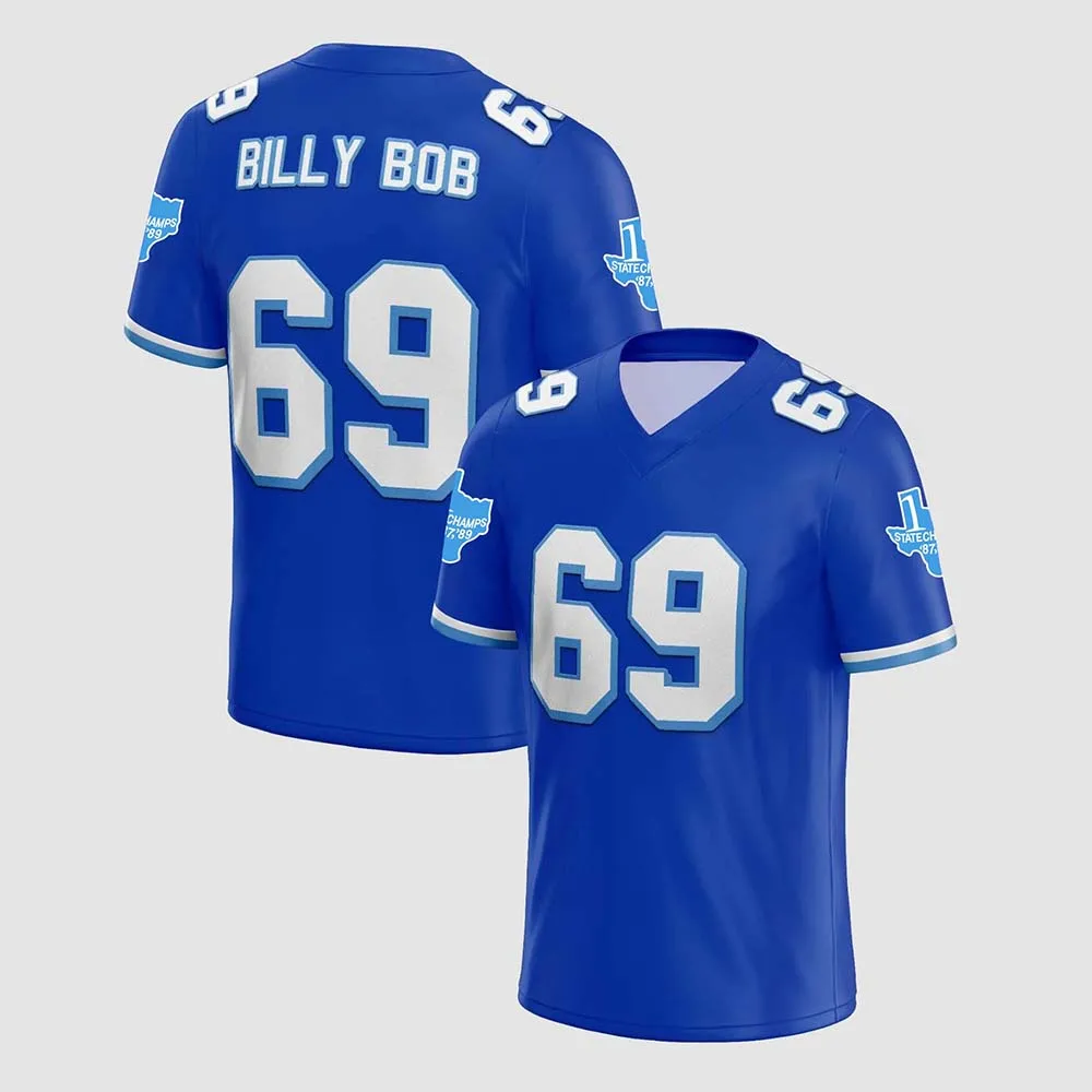Varsity Blues West Canaan Coyotes Football Jersey Billy Bob 69 Charlie Tweeder 82 Soccer Tees V-neck Short Sleeve Summer T-shirt