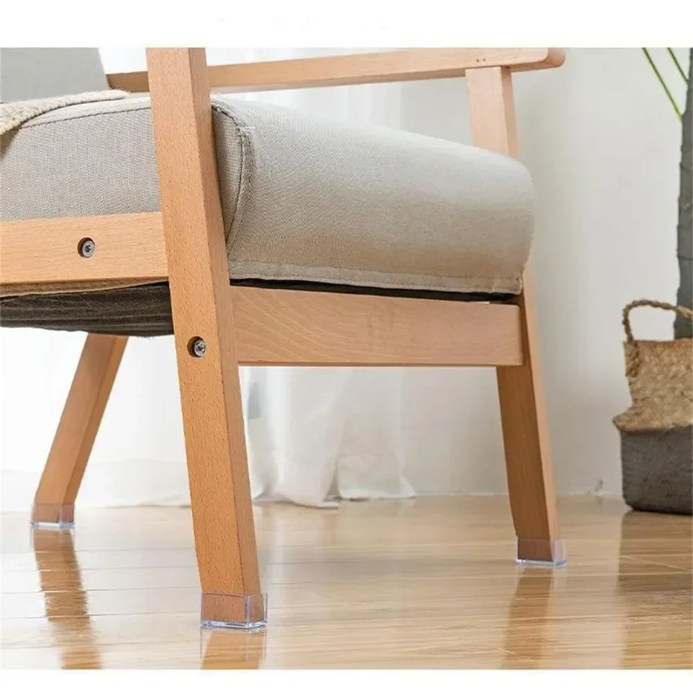 New Reduces Noise, Allows for Free Movement Rectangular Silicone Chair Leg Protector Prevents Floor Scratches 16 Pcs