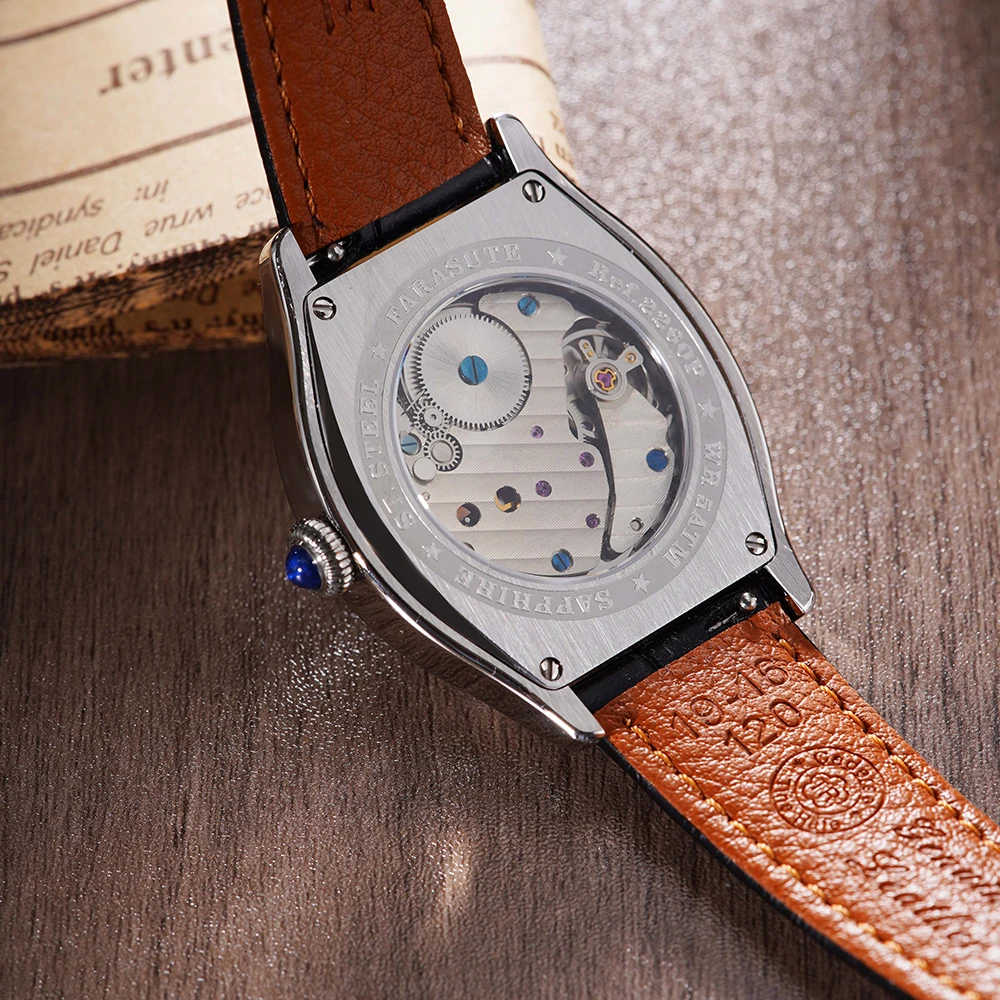 FARASUTE Vintage Manual Mechanical Wristwatch For Men Luxury Sapphire Waterproof Machinery Watch Male Montres Pour Hommes