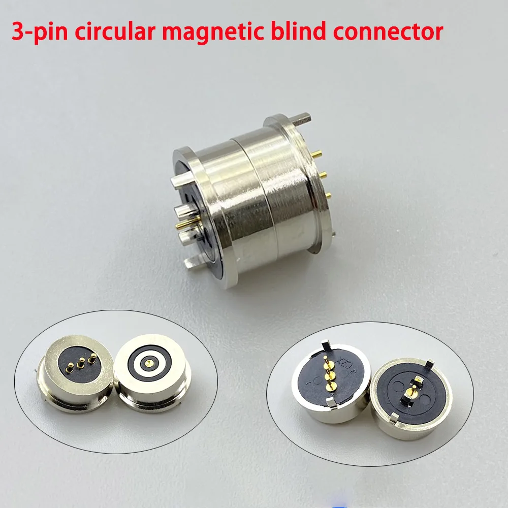 Водонепроницаемый магнитный разъем Pogo Pin, штекер, гнездо 360° °   Слепое всасывание с пружиной, передача сигнала постоянного тока, зарядка 3, 4, 5, 6 контактов