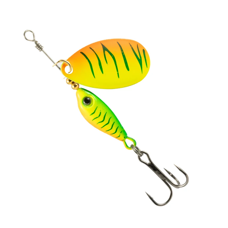 LUSHAZER Spinner cuillère métal leurre de pêche coulant 75mm 9g appât de pêche pour truite basse rotatif paillettes leurre