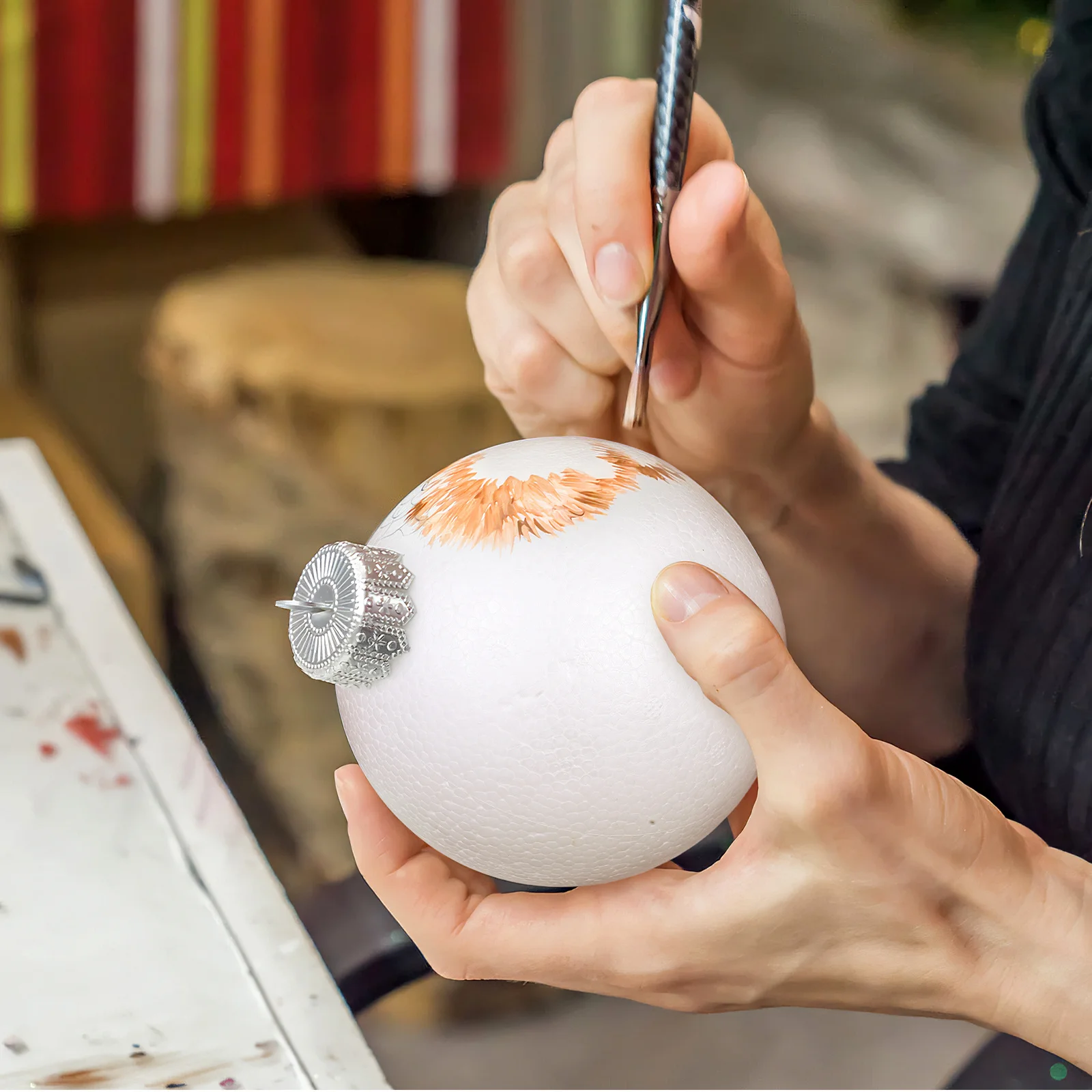 6 pçs 12cm bolas de espuma artesanato para crianças diy ornamento crianças projeto de arte educacional suprimentos bola artesanato bola de espuma