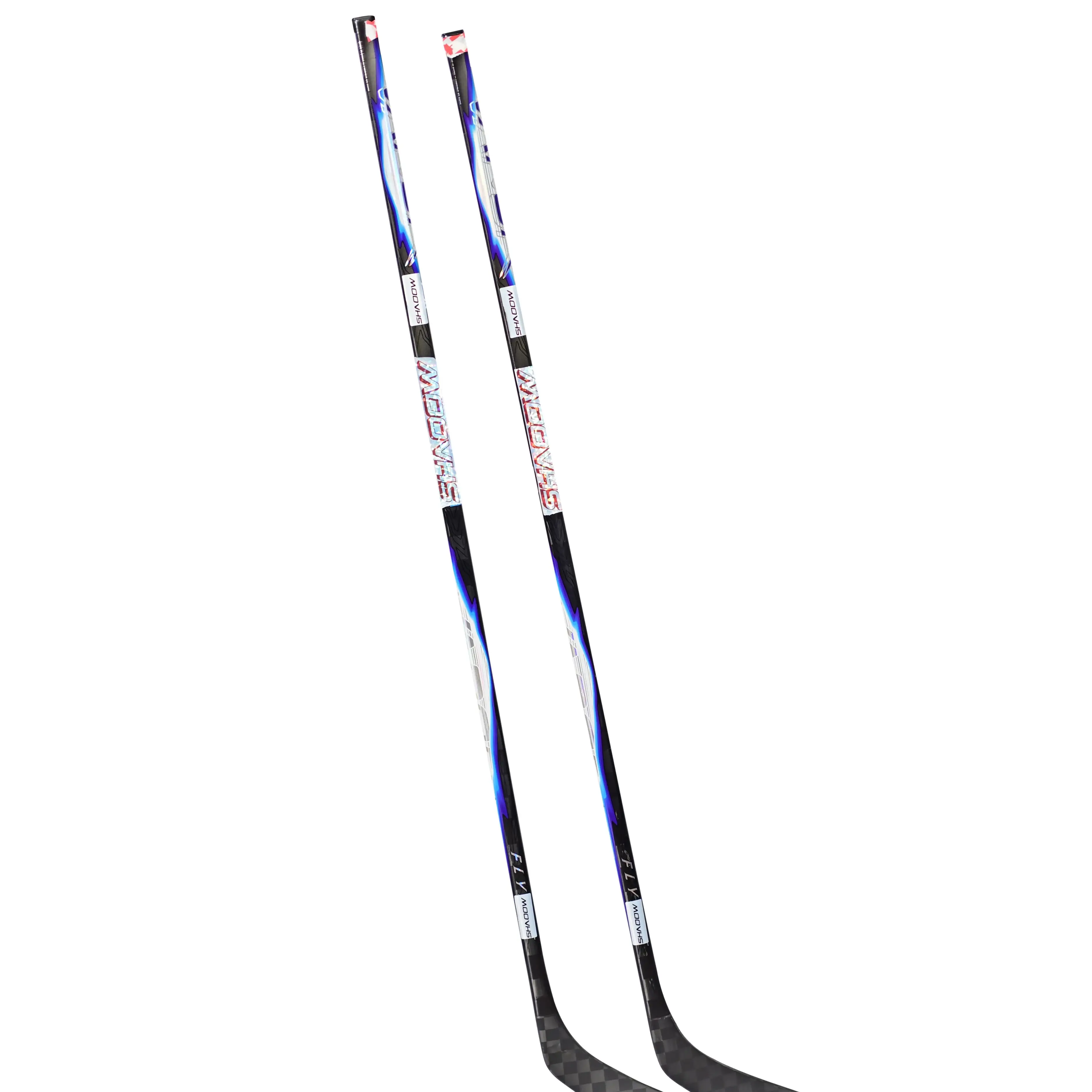 [Paquet de 2 [SR][LKP][Blue Hyperfly] Fly2 Classic Taper Slim Shaft Grip Bâton de hockey en fibre de carbone