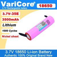 New Original 18650 35E 3.7V 3500mAh Max 13A Discharge Power Battery For Mobile power batteries+Nickel sheet
