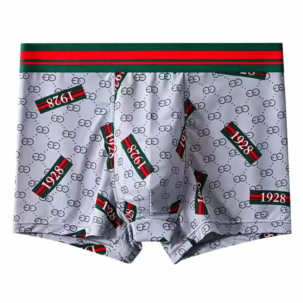 4-Piece Men's Personalized Retro Boxer Shorts, Fashionable And Trendy Casual Underwear, Men's Elastic Underwear