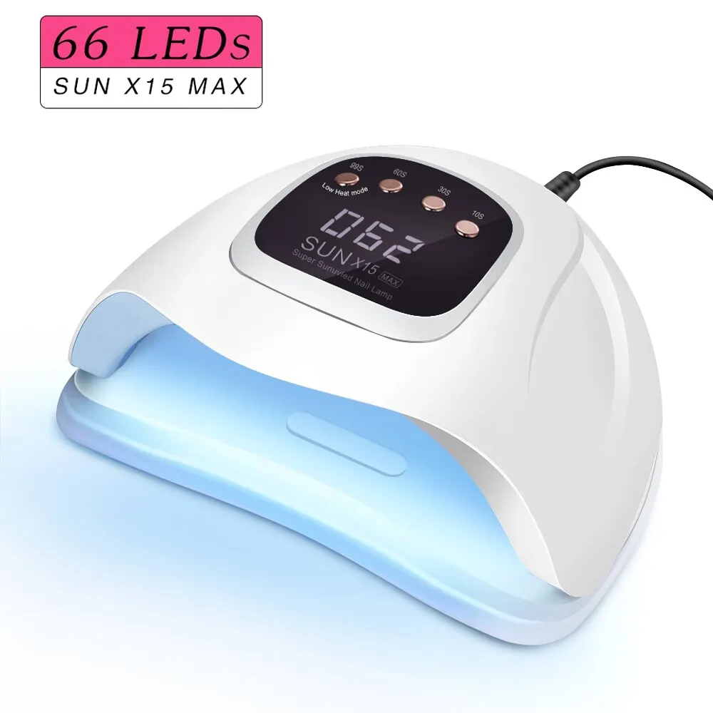 Professional Nail Dryer Lamp For Manicure Powerful UV Gel Nail Lamp 66 LEDs Automatic Sensing Curing All Gel Nail Polish