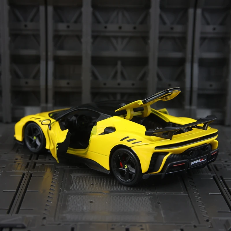 

Bburago 1:24 моделирование Ferrari SF90 XX Stradale модель автомобиля из сплава двери с обеих сторон, которые можно открыть, тонкая работа