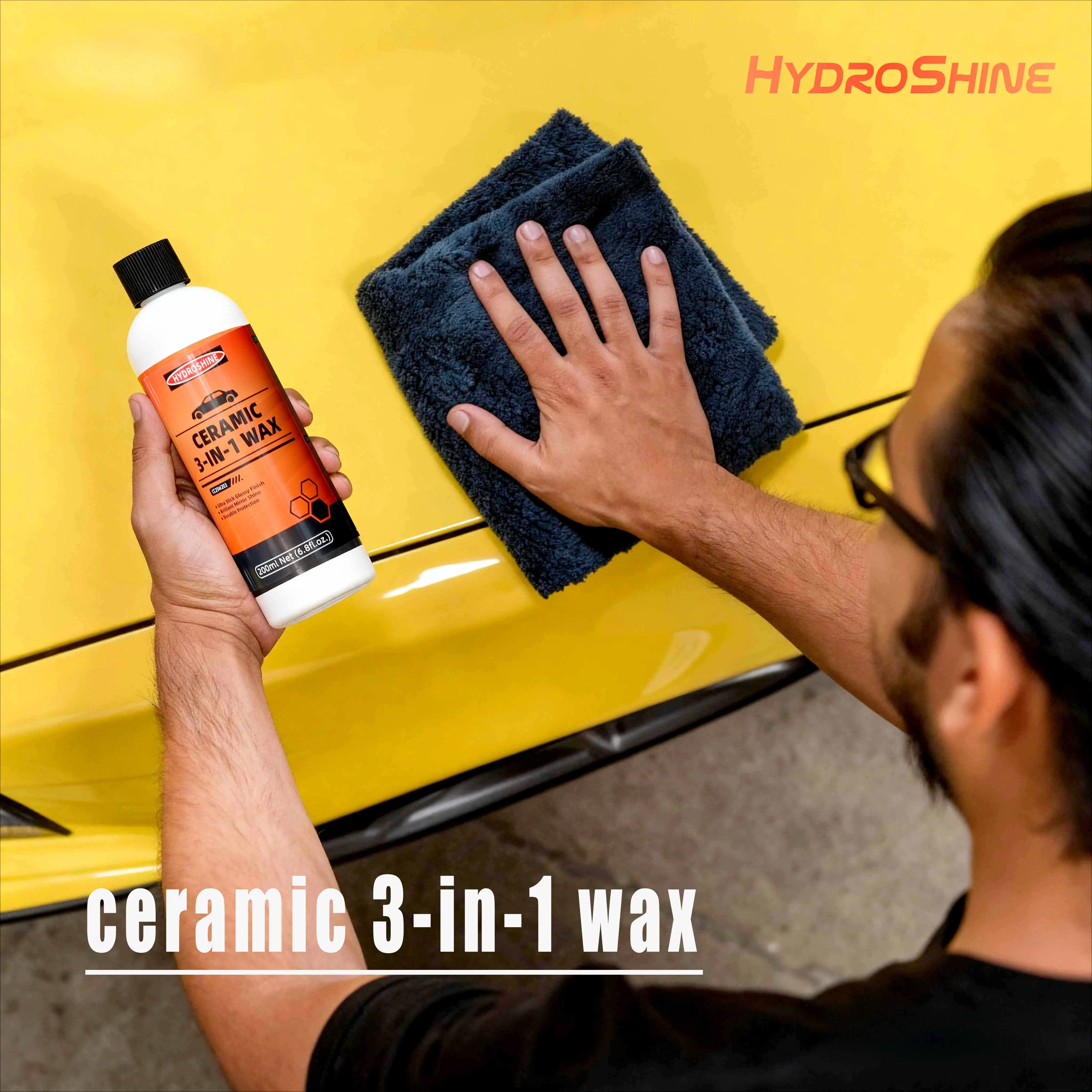 

Гидрофик Автомобильная керамика 3-в-1 Защитное восковое покрытие Керамический лак Безводный долговечный глянцевый стиральный быстрый детали