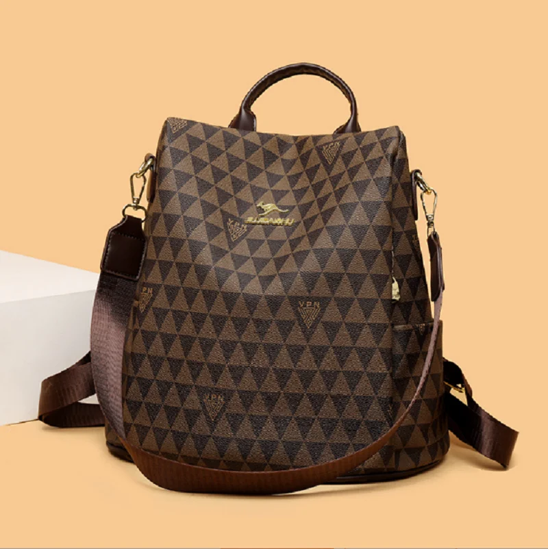 

Новые модные дизайнерские кожаные рюкзаки класса люкс 2026 года: женские противоугонные вместительные сумки через плечо, тоуты, школьные ранцы