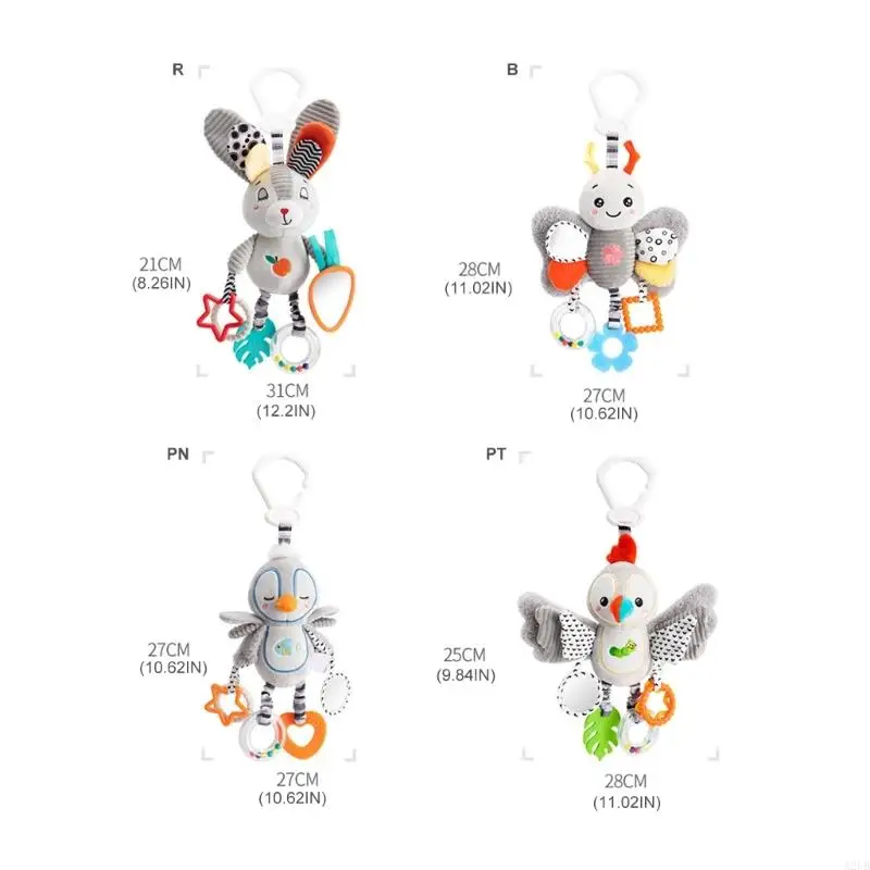 لينة أفخم سرير المحمول معلقة قلادة مع الحيوان حشرجة الموت لعبة مهدئة لحديثي الولادة الطفل الحضانة الفراش الديكور A2UB #2