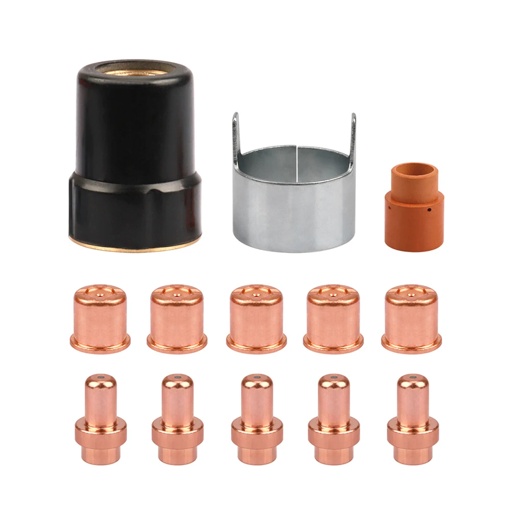 13PCS Nozzle Tip Electrode Shield Swirl Ring Air Cooled Gas Diffuser P50 LT50 CB50 CB-50 Plasma Cutting Torch  Accessories