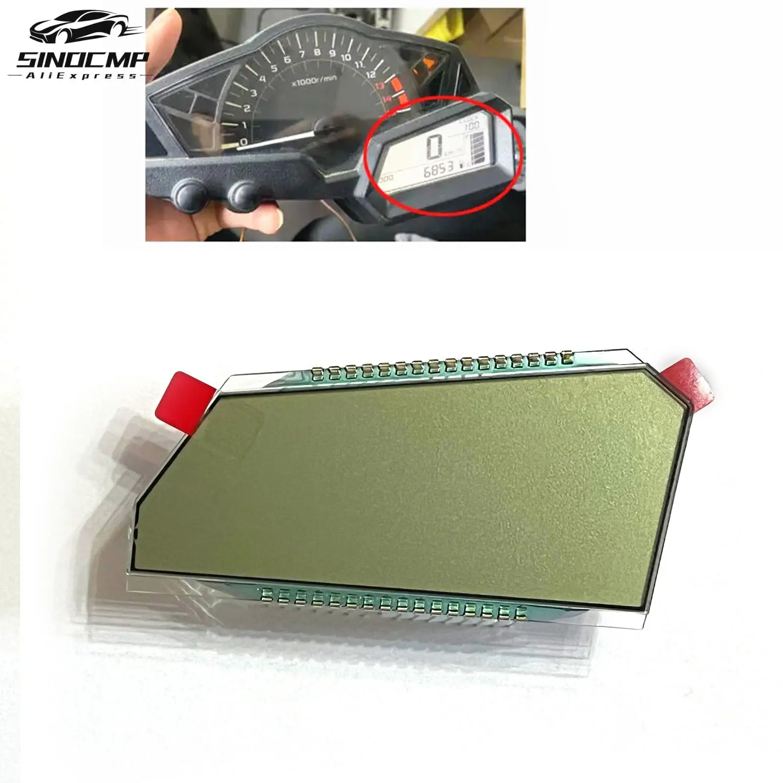 

Motorcycle Meter Display Screen For Kawasaki Z300 Z250 Ninja300 EX300 2008-21 Motorcycle Dashboard LCD Screen Repair Accessories