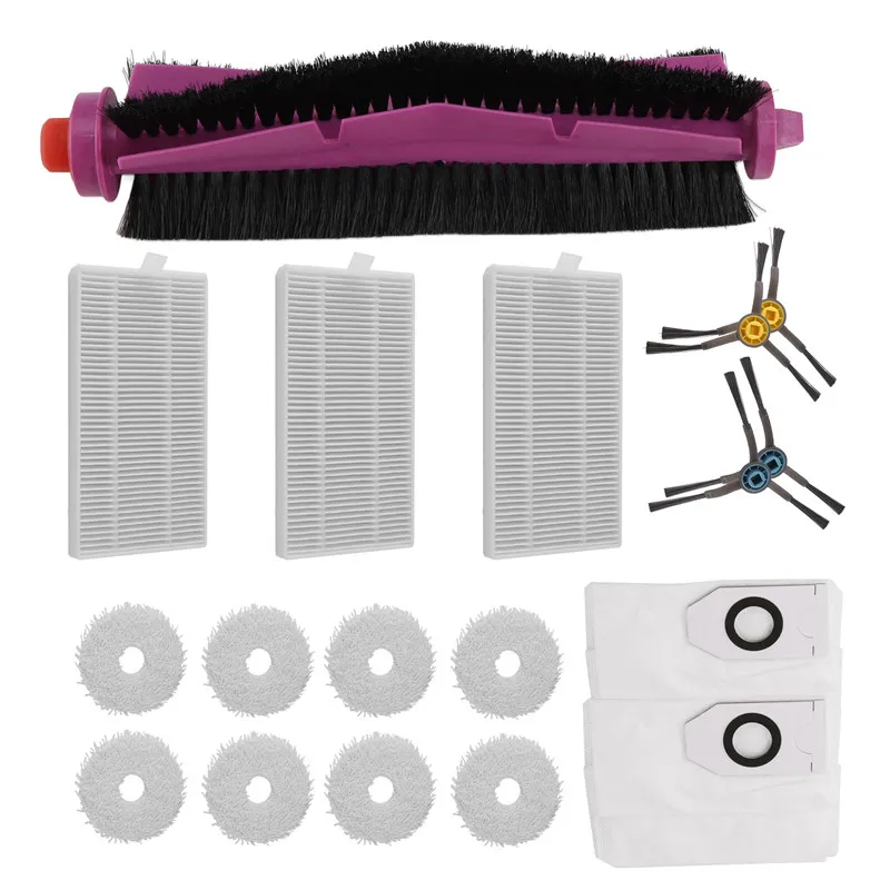 

18PCS For Midea V12 / Eureka J12 Ultra Vacuum Cleaner Replacement Parts Main Side Brush Hepa Filter Mop Cloth Dust Bag