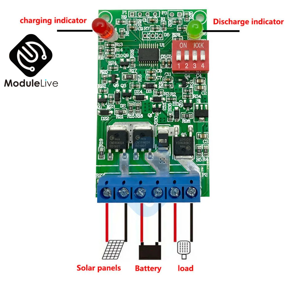 New Solar Controller 12V 3.7V 7.4V 11.1V Lithium Battery Solar Lawn Light Circuit Board Solar Light Controller Control Board 3A