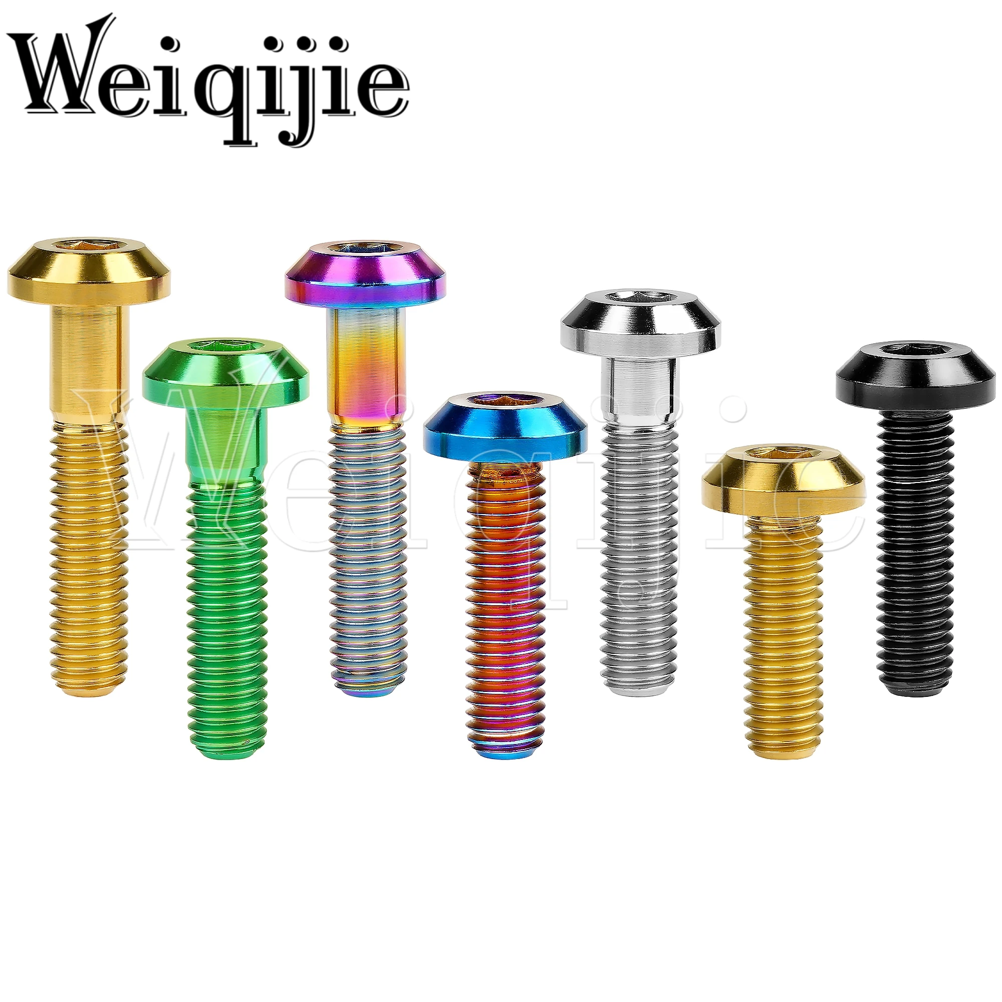 Weiqijie Titanium Bolt M6 / M8x12/15/20/25/30/35/40mm Hexagon Socket Head for Bicycle And Motorcycle Brake Disc