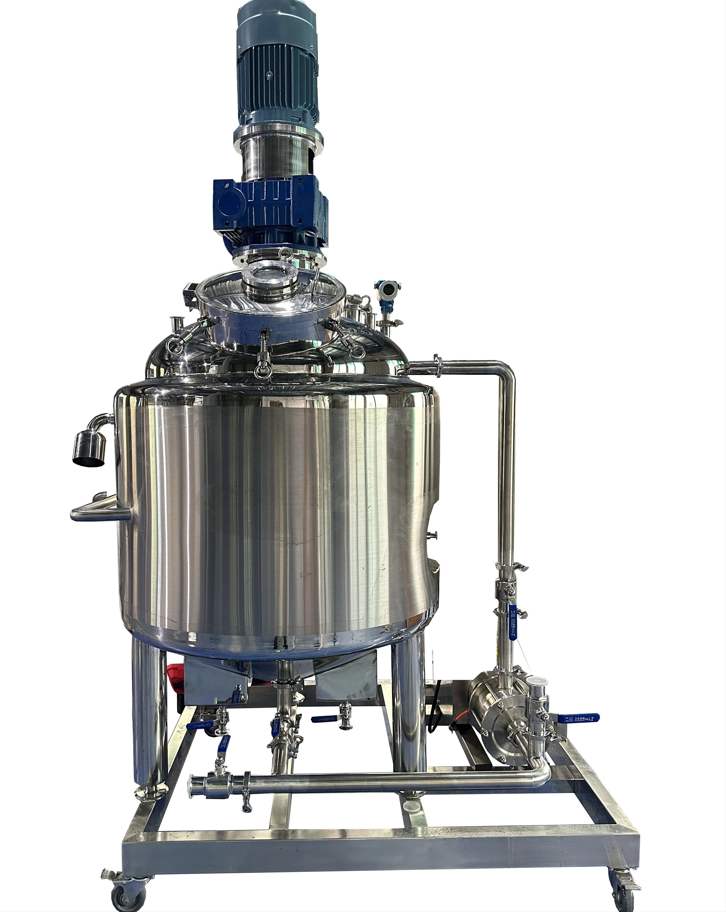 Toothpaste Homogenizing Machine Production Line Shampoo Mixing Tank Hand Cream Body Cream Lotion Making Machine 500L Motor Gear