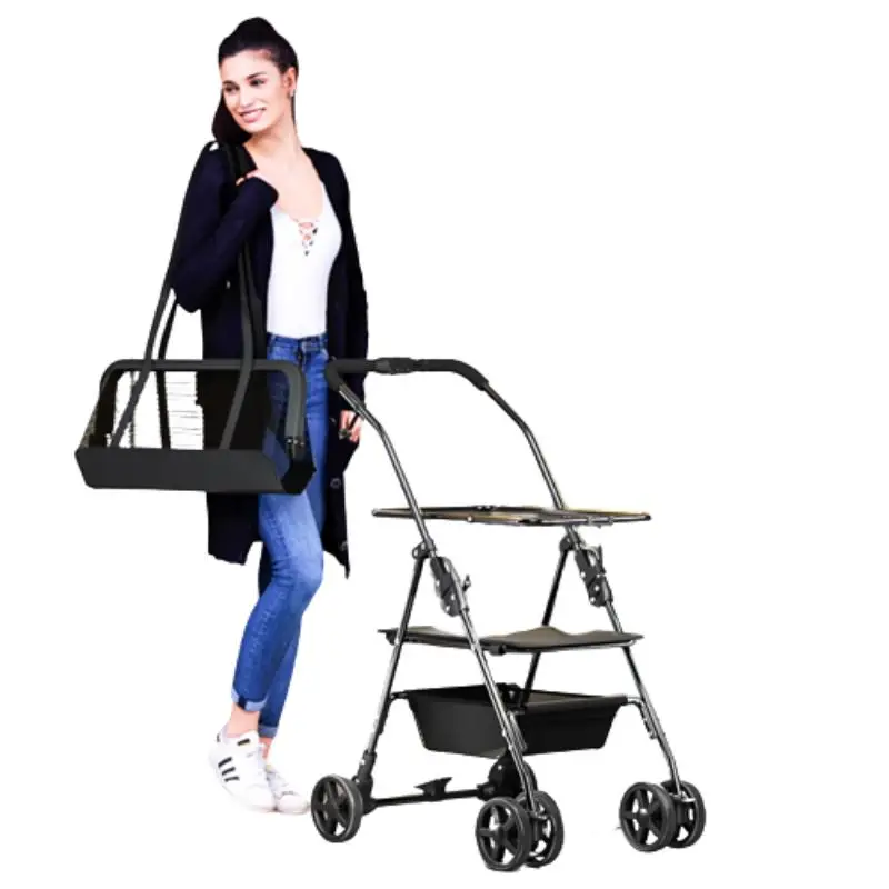 

Bello Foldable Shopping Cart For Car Trunk Personal Shopping Cart With Detachable Bag Folding Shopping Cart With Wheels