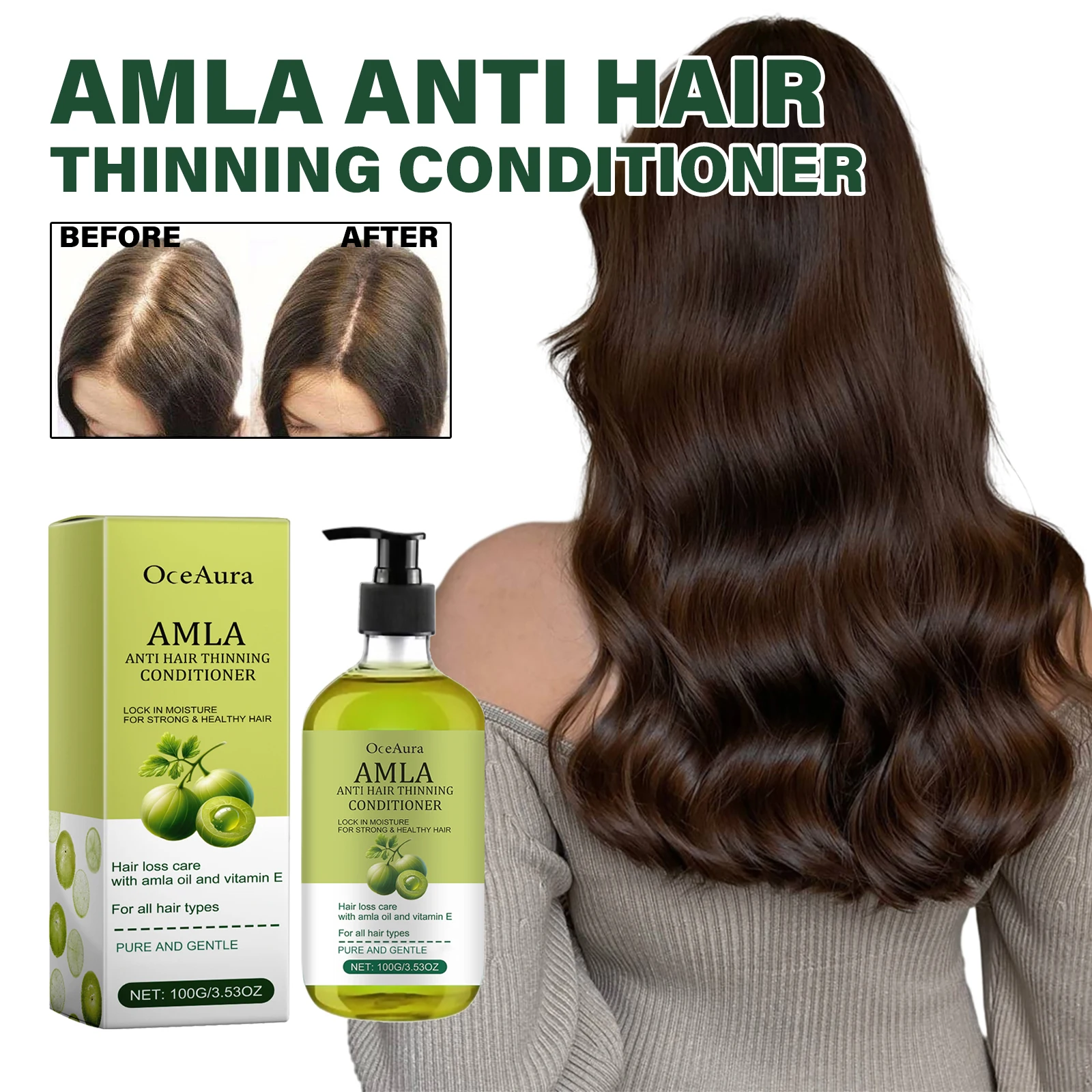 Conditioner Original Amla Öl Haarwachstum Feuchtigkeitsspendende Glättung Reparatur Beschädigte Trockene Krause Enden Split Kopfhaut Behandlung Haarmaske
