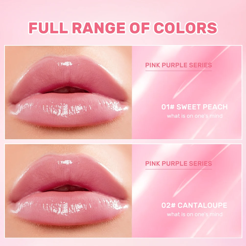 QIBEST Change Color Lip Balm Moisturizing Long Lasting Peach Jelly Lipstick Lip Gloss Nourishing Plumper Lip Makeup Lip Stain