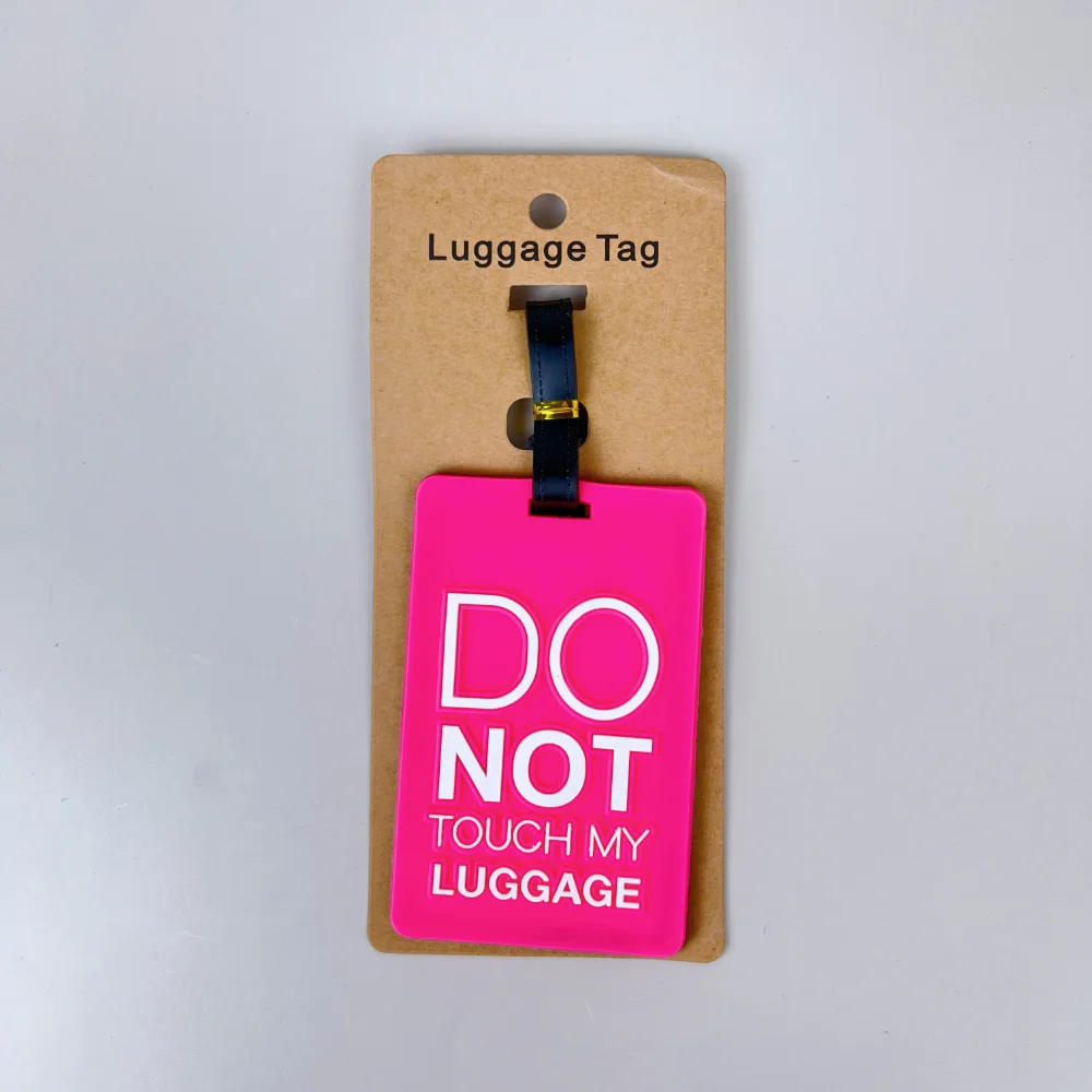 Travel Accessories “Hands Off” Luggage Travel Tag Silica Gel Suitcase ID Addres Holder Baggage Boarding Tag Portable Label