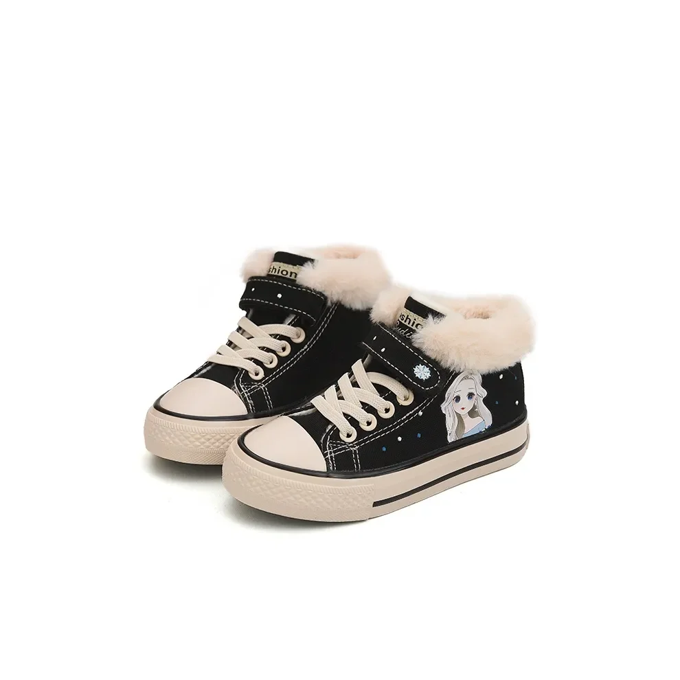 

Children's cotton shoes, girls' shoes with velvet canvas shoes, 2025 winter new style children's shoes, anti slip, thickened and